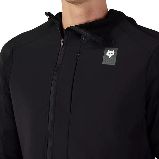 ❄️🖤 Sudadera Fox Defend Thermal con Capucha – Negro 🚴‍♀️🔥