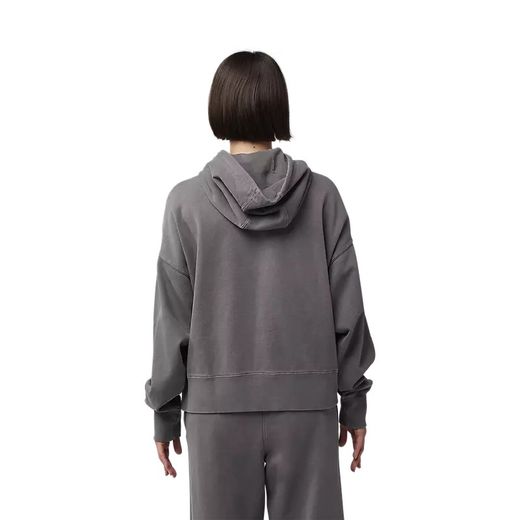 Sudadera Fox con Capucha Wordmark Oversized – Mujer 🦊🏁 Gris Peltre