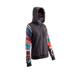 Sudadera Leatt con Capucha y Cremallera Premium Mujer Stripes | Comodidad y Estilo para Mujeres Deportistas