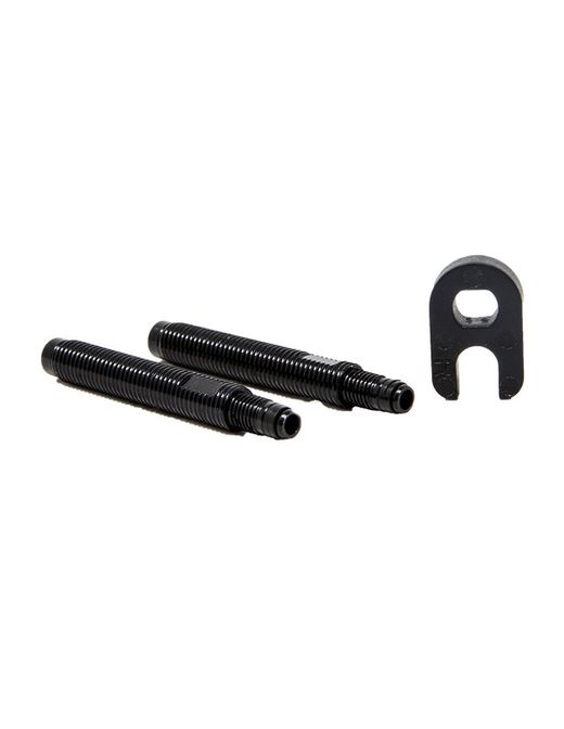 2 Pronlogadores Presta Aluminio X-Sauce Negro 35mm Largo Con Rosca