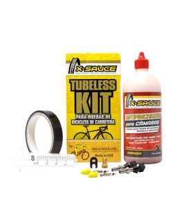 Kit Tubeless Carretera Valvula Fina X-Sauce